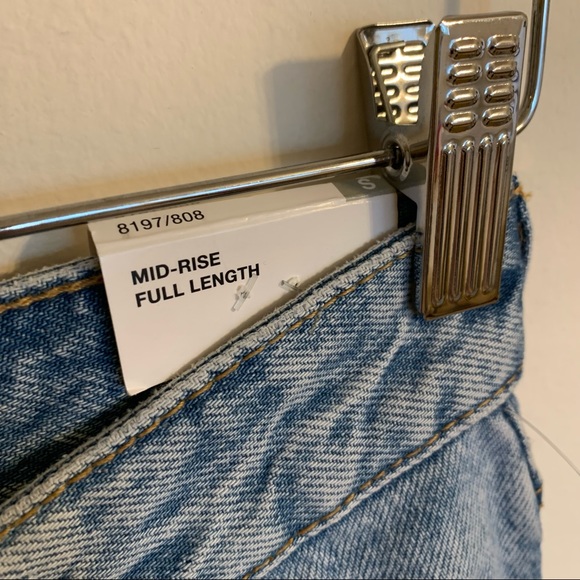 NWT ZARA Mid-Rise Wide Leg Blue Jeans, Size S - Picture 7 of 11